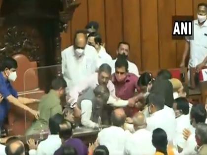 Karnataka legislative council adjourned sine die following ruckus by Congress MLCs | Karnataka legislative council adjourned sine die following ruckus by Congress MLCs Karnataka legislative council adjourned sine die following ruckus by Congress MLCs | Karnataka legislative council adjourned sine die following ruckus by Congress MLCs