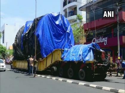 Giant machine for space project arrives in Thiruvananthapuram | Giant machine for space project arrives in Thiruvananthapuram