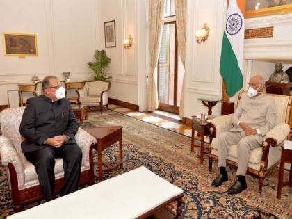 Kovind meets Ambassadors Deepak Mittal, Piyush Srivastava prior to taking charge of offices | Kovind meets Ambassadors Deepak Mittal, Piyush Srivastava prior to taking charge of offices