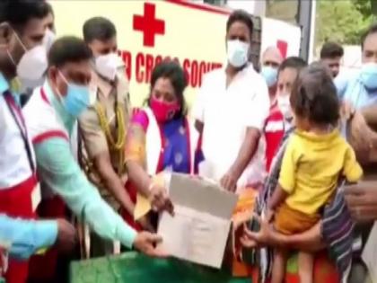 Puducherry LG visits Karuvadikuppam area to distribute flood relief material | Puducherry LG visits Karuvadikuppam area to distribute flood relief material Puducherry LG visits Karuvadikuppam area to distribute flood relief material | Puducherry LG visits Karuvadikuppam area to distribute flood relief material