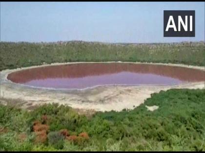 Maharashtra: Lonar lake water in Buldhana district turns red | Maharashtra: Lonar lake water in Buldhana district turns red