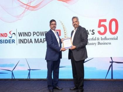 'India's Most Powerful Wind Leader' awarded to Lakshmanan CEO, RENOM Energy Services | 'India's Most Powerful Wind Leader' awarded to Lakshmanan CEO, RENOM Energy Services