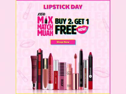 Celebrate Lipstick Day the Nykaa way! Buy 2 and get 1 free only on 28th & 29th July during the Nykaa Hot Pink Sale | Celebrate Lipstick Day the Nykaa way! Buy 2 and get 1 free only on 28th & 29th July during the Nykaa Hot Pink Sale