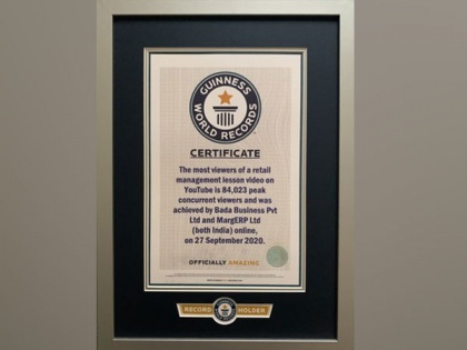 MARG ERP Limited awarded Guinness World Record holder; largest online business webinar broke all world records | MARG ERP Limited awarded Guinness World Record holder; largest online business webinar broke all world records