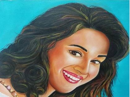 Madhuri Dixit shares her favourite fan artwork | Madhuri Dixit shares her favourite fan artwork