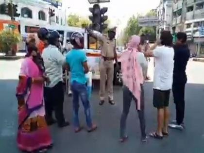 COVID-19: Curfew breakers made to do squats in Nagpur, Vijayawada | COVID-19: Curfew breakers made to do squats in Nagpur, Vijayawada