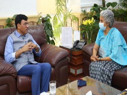 Union Minister Mansukh Mandaviya meets WHO Chief Scientist Dr Soumya Swaminathan, discusses WHO's approval of Covaxin | Union Minister Mansukh Mandaviya meets WHO Chief Scientist Dr Soumya Swaminathan, discusses WHO's approval of Covaxin Union Minister Mansukh Mandaviya meets WHO Chief Scientist Dr Soumya Swaminathan, discusses WHO's approval of Covaxin | Union Minister Mansukh Mandaviya meets WHO Chief Scientist Dr Soumya Swaminathan, discusses WHO's approval of Covaxin