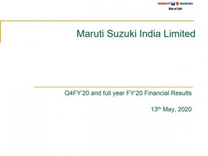 Maruti Suzuki Q4 net profit skids by 28 pc at Rs 1,292 crore | Maruti Suzuki Q4 net profit skids by 28 pc at Rs 1,292 crore