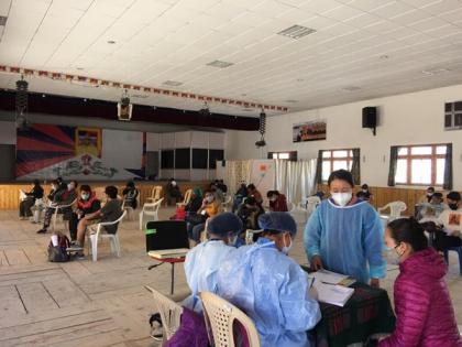 80 pc Tibetans in Ladakh, Jangthang jabbed with first dose of COVID-19 vaccine | 80 pc Tibetans in Ladakh, Jangthang jabbed with first dose of COVID-19 vaccine