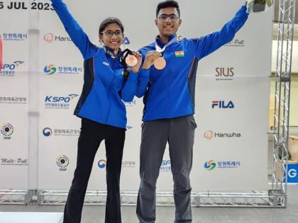 ISSF Shooting: Abhinav, Gautami win Air Rifle Mixed Team gold at Junior World Championship | ISSF Shooting: Abhinav, Gautami win Air Rifle Mixed Team gold at Junior World Championship ISSF Shooting: Abhinav, Gautami win Air Rifle Mixed Team gold at Junior World Championship | ISSF Shooting: Abhinav, Gautami win Air Rifle Mixed Team gold at Junior World Championship