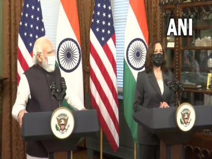 PM Modi holds first in-person meeting with US Vice President Kamala Harris | PM Modi holds first in-person meeting with US Vice President Kamala Harris