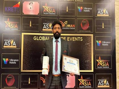Mukka Obul Reddy honoured with the Icons of Asia Award for Young Entrepreneur of the Year 2022 | Mukka Obul Reddy honoured with the Icons of Asia Award for Young Entrepreneur of the Year 2022