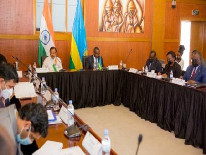 MoS Muraleedharan reviews bilateral cooperation with Rwanda, commits strengthening strategic partnership | MoS Muraleedharan reviews bilateral cooperation with Rwanda, commits strengthening strategic partnership