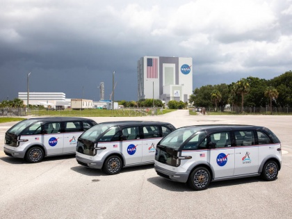 NASA gets 3 electric vans to shuttle Artemis crew to launchpad | NASA gets 3 electric vans to shuttle Artemis crew to launchpad