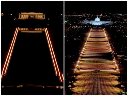 National Mall illuminated with pillars of light, 'Field of Flags' for Americans who can't attend Biden's inauguration | National Mall illuminated with pillars of light, 'Field of Flags' for Americans who can't attend Biden's inauguration