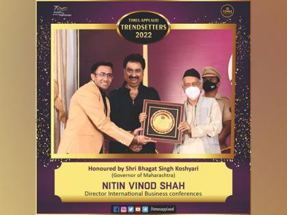 Governor of Maharashtra presented Nitin Vinod Shah, Director-IBC, the prestigious Times Applaud Trendsetter Award 2022 | Governor of Maharashtra presented Nitin Vinod Shah, Director-IBC, the prestigious Times Applaud Trendsetter Award 2022