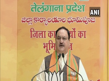 Nadda extends best wishes at foundation laying of 9 Telangana BJP offices | Nadda extends best wishes at foundation laying of 9 Telangana BJP offices