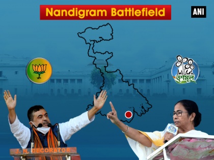 Silence period in Nandigram; Mamata campaigns in other parts of Bengal, Suvendu meets party workers | Silence period in Nandigram; Mamata campaigns in other parts of Bengal, Suvendu meets party workers