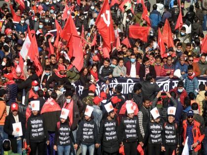 Thousands march through Kathmandu against PM dissolving Parliament | Thousands march through Kathmandu against PM dissolving Parliament Thousands march through Kathmandu against PM dissolving Parliament | Thousands march through Kathmandu against PM dissolving Parliament