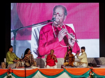 Flautist Pandit Hariprasad Chaurasia performs at Indian Mission in Nepal to celebrate I-Day | Flautist Pandit Hariprasad Chaurasia performs at Indian Mission in Nepal to celebrate I-Day