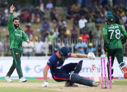 T20 WC: Tariq’s 4-fer helps Pakistan spin their way into Super 8s with 102-run win over Namibia | T20 WC: Tariq’s 4-fer helps Pakistan spin their way into Super 8s with 102-run win over Namibia
