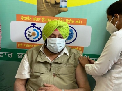 Punjab CM takes first dose of COVID-19 vaccine | Punjab CM takes first dose of COVID-19 vaccine