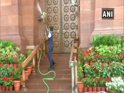 Parliament premises cleaned, sanitised in view of COVID-19 | Parliament premises cleaned, sanitised in view of COVID-19