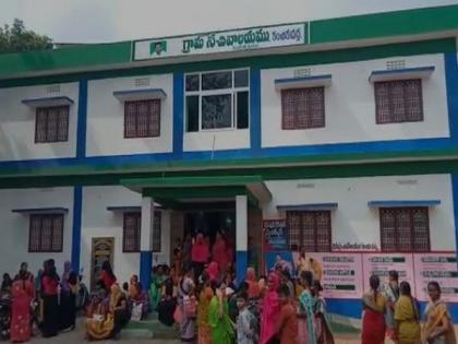 Women hold protest in Andhra's Krishna district alleging impropriety in state housing scheme | Women hold protest in Andhra's Krishna district alleging impropriety in state housing scheme Women hold protest in Andhra's Krishna district alleging impropriety in state housing scheme | Women hold protest in Andhra's Krishna district alleging impropriety in state housing scheme