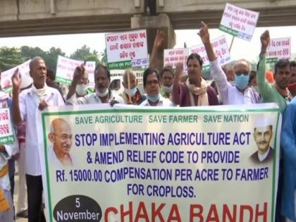 Farmers stage 'Chakka Jam' in Odisha, block national highway, detained | Farmers stage 'Chakka Jam' in Odisha, block national highway, detained Farmers stage 'Chakka Jam' in Odisha, block national highway, detained | Farmers stage 'Chakka Jam' in Odisha, block national highway, detained