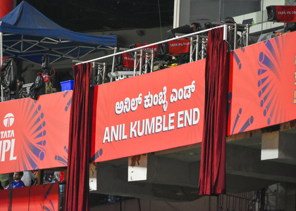 'Dravid rarely seen inside…': Kumble’s witty take on pavilion end honour at Chinnaswamy | 'Dravid rarely seen inside…': Kumble’s witty take on pavilion end honour at Chinnaswamy