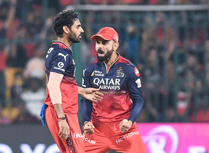 'He's probably been among to-3 pacers in IPL history': Kohli praises Bhuvneshwar ahead of 200th IPL match | 'He's probably been among to-3 pacers in IPL history': Kohli praises Bhuvneshwar ahead of 200th IPL match