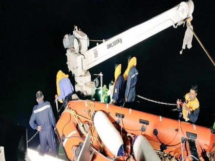 Coast Guard rescues 12 crew from sinking cargo vessel off Gujarat coast | Coast Guard rescues 12 crew from sinking cargo vessel off Gujarat coast