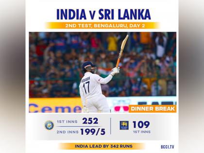 Ind Vs SL, 2nd Test (D/N): Visitors claw their way back but hosts still in strong position with 342-run lead (Dinner, Day-2) | Ind Vs SL, 2nd Test (D/N): Visitors claw their way back but hosts still in strong position with 342-run lead (Dinner, Day-2)