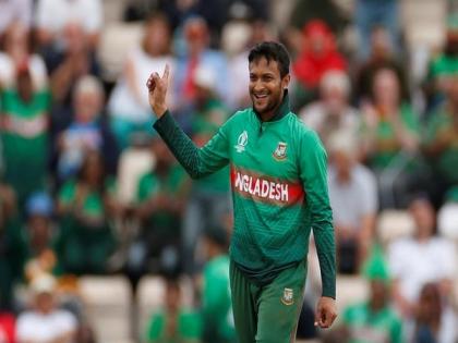 Shakib becomes first player to score 500 runs, take 10 wickets in WC history | Shakib becomes first player to score 500 runs, take 10 wickets in WC history