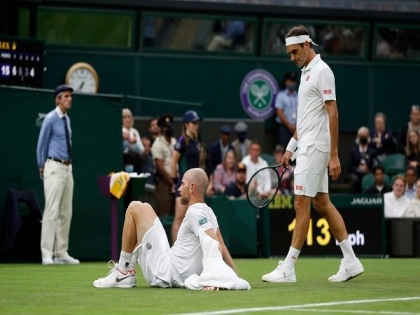 Wimbledon: Federer survives scare to reach second round as Mannarino retires with injury | Wimbledon: Federer survives scare to reach second round as Mannarino retires with injury