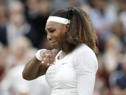 Wimbledon: Serena Williams out of tournament after suffering injury during first-round match | Wimbledon: Serena Williams out of tournament after suffering injury during first-round match