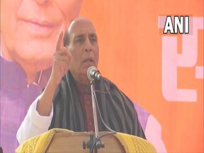 For creating new India, new UP is also needed: Rajnath Singh in Lucknow | For creating new India, new UP is also needed: Rajnath Singh in Lucknow