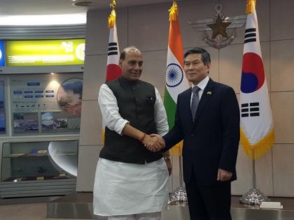 Rajnath urges India, S Korea firms to collaborate together in defence sector | Rajnath urges India, S Korea firms to collaborate together in defence sector