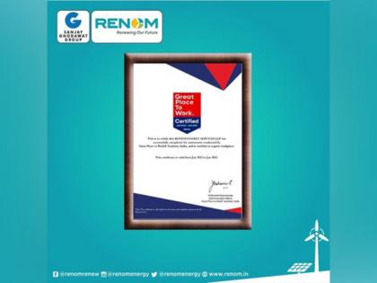 RENOM awarded the Great Place to Work® Certification | RENOM awarded the Great Place to Work® Certification