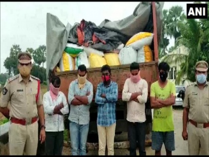 Andhra Police recovers 100 quintals of PDS rice being transported illegally in Krishna district, five held | Andhra Police recovers 100 quintals of PDS rice being transported illegally in Krishna district, five held