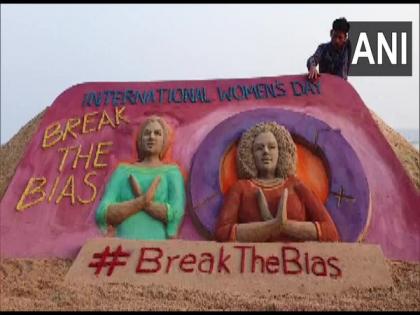 Manas Kumar Sahoo creates sand sculpture on International Women's Day | Manas Kumar Sahoo creates sand sculpture on International Women's Day Manas Kumar Sahoo creates sand sculpture on International Women's Day | Manas Kumar Sahoo creates sand sculpture on International Women's Day
