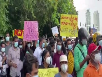 Massive protests outside Sri Lankan Parliament amid economic crisis | Massive protests outside Sri Lankan Parliament amid economic crisis