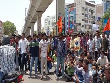 ABVP stages sit-in against Hyderabad interfaith marriage murder case | ABVP stages sit-in against Hyderabad interfaith marriage murder case ABVP stages sit-in against Hyderabad interfaith marriage murder case | ABVP stages sit-in against Hyderabad interfaith marriage murder case