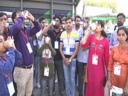 Shankhnaad, folk dances, 150-ft long carpet and more to welcome Trump in Ahmedabad | Shankhnaad, folk dances, 150-ft long carpet and more to welcome Trump in Ahmedabad Shankhnaad, folk dances, 150-ft long carpet and more to welcome Trump in Ahmedabad | Shankhnaad, folk dances, 150-ft long carpet and more to welcome Trump in Ahmedabad