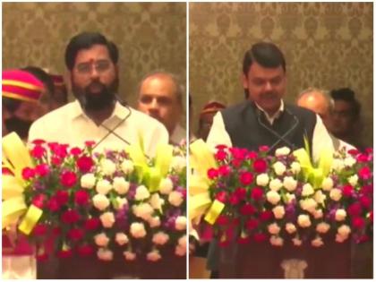 Eknath Shinde takes oath as Maharashtra Chief Minister, Fadnavis as Deputy CM | Eknath Shinde takes oath as Maharashtra Chief Minister, Fadnavis as Deputy CM