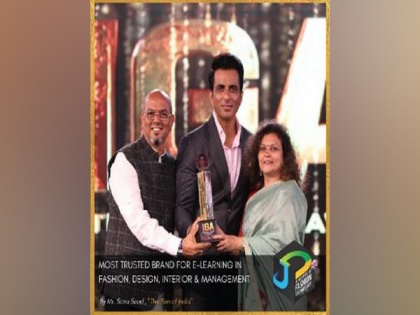 JD Institute Of Fashion Technology receives Award from Sonu Sood at International Glory Awards Goa 2021 | JD Institute Of Fashion Technology receives Award from Sonu Sood at International Glory Awards Goa 2021