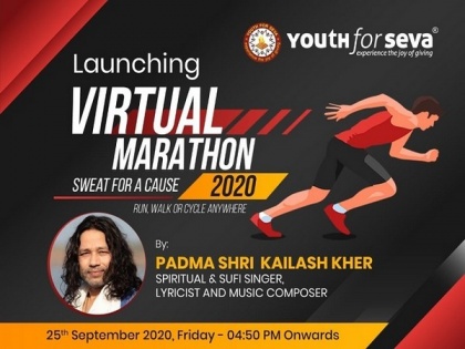 Youth for Seva Virtual Marathon launch with Padmashri Kailash Kher - Sweat for a Cause 2020 - Run, Walk or Cycle | Youth for Seva Virtual Marathon launch with Padmashri Kailash Kher - Sweat for a Cause 2020 - Run, Walk or Cycle