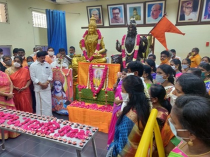 Tamil Nadu: BJP members, workers perform special prayers at party office on 'bhoomi pujan' occasion | Tamil Nadu: BJP members, workers perform special prayers at party office on 'bhoomi pujan' occasion