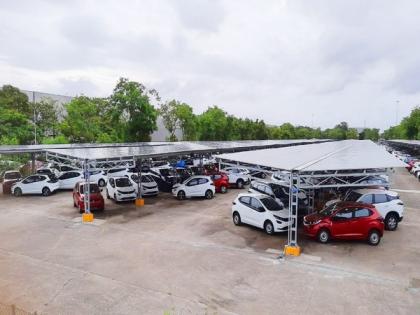 Tata Motors, Tata Power inaugurate India's largest solar carport in Pune | Tata Motors, Tata Power inaugurate India's largest solar carport in Pune