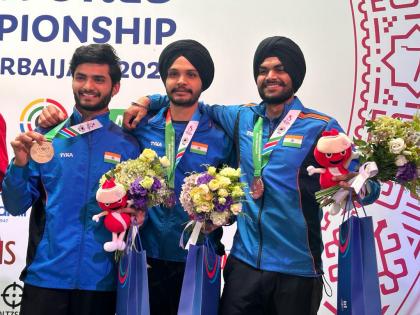 Shooting World Championship: India start with Men’s Air Pistol team bronze in Baku | Shooting World Championship: India start with Men’s Air Pistol team bronze in Baku